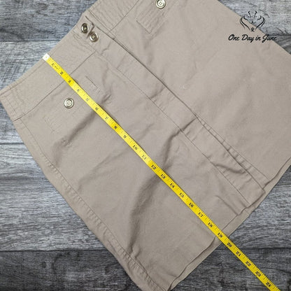 Talbots Petite Button Front Skirt Size 8P