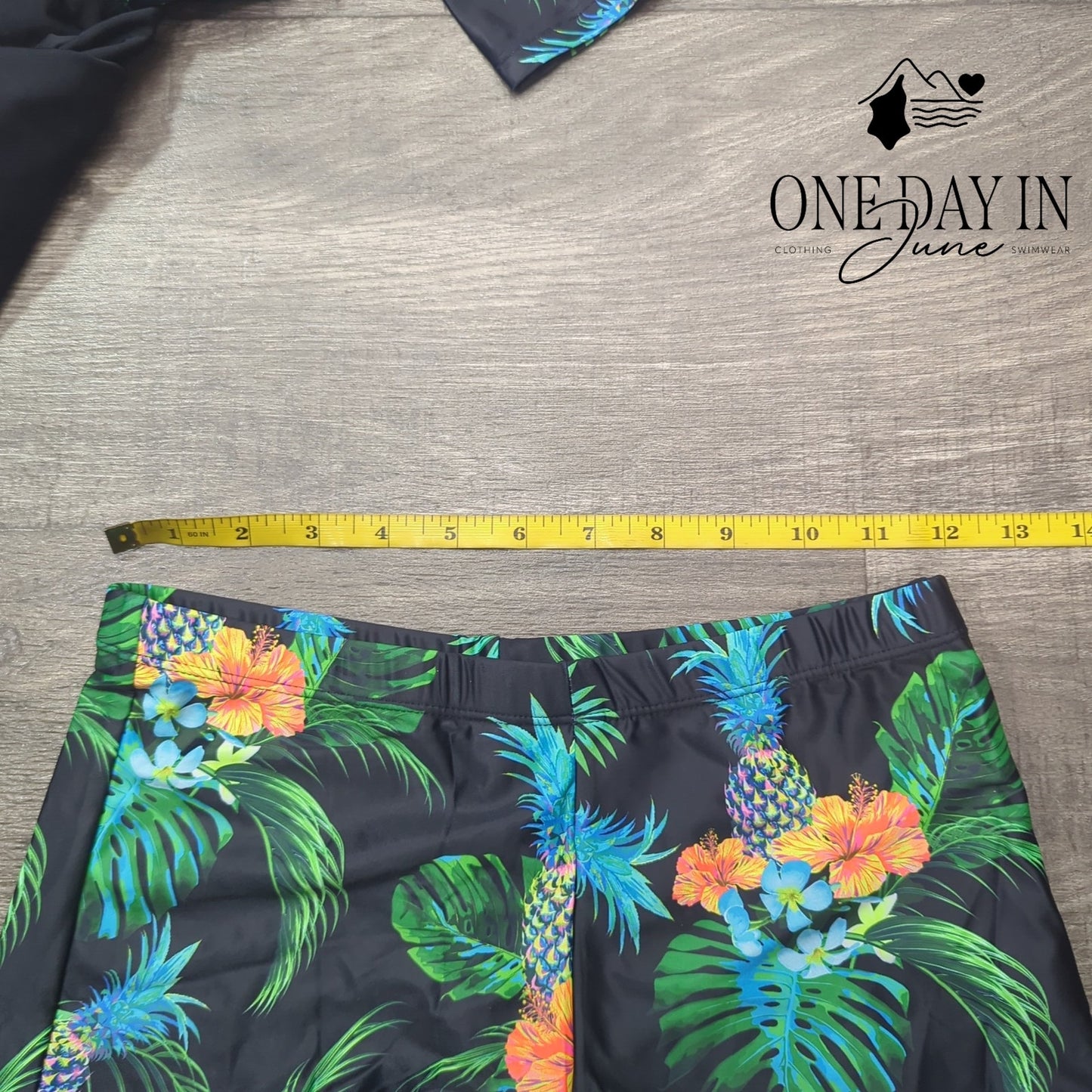 Daci Long Sleeve Rashguard Tankini Swimsuit Size S
