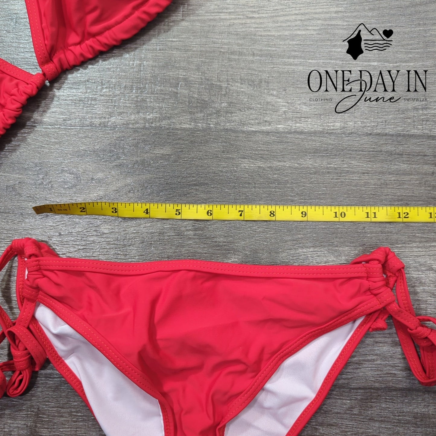 CharmLeaks Halter Adjustable Triangle Ruched Bikini Swimsuit Size S