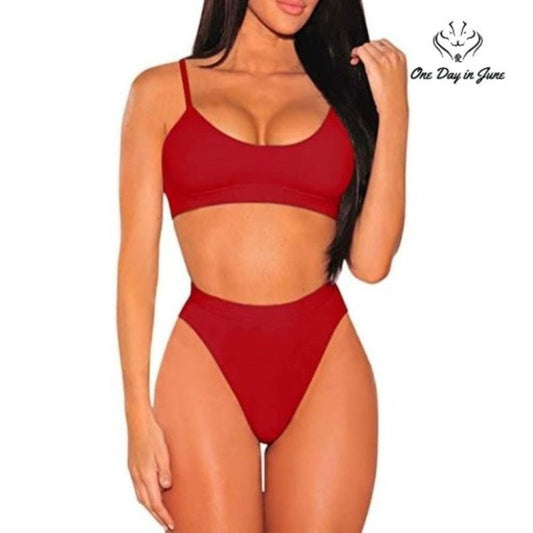 Pink Queen Push Up High Waist Bikini Swimsuit Size S