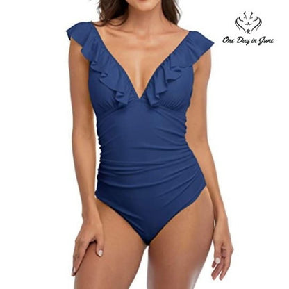 Sociala Ruffle One Piece Swimsuit Size XL