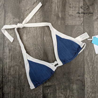 Seafolly Block Party Slide Bikini Top Size 4
