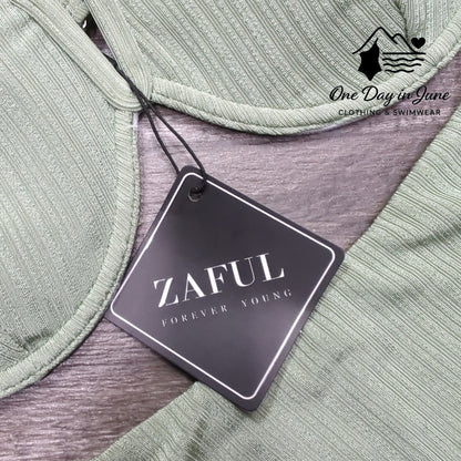 Zaful V Wire Textured Bikini Swimsuit Size 4