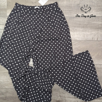 Tronjori Polka Dot Wide Leg Pants Size L