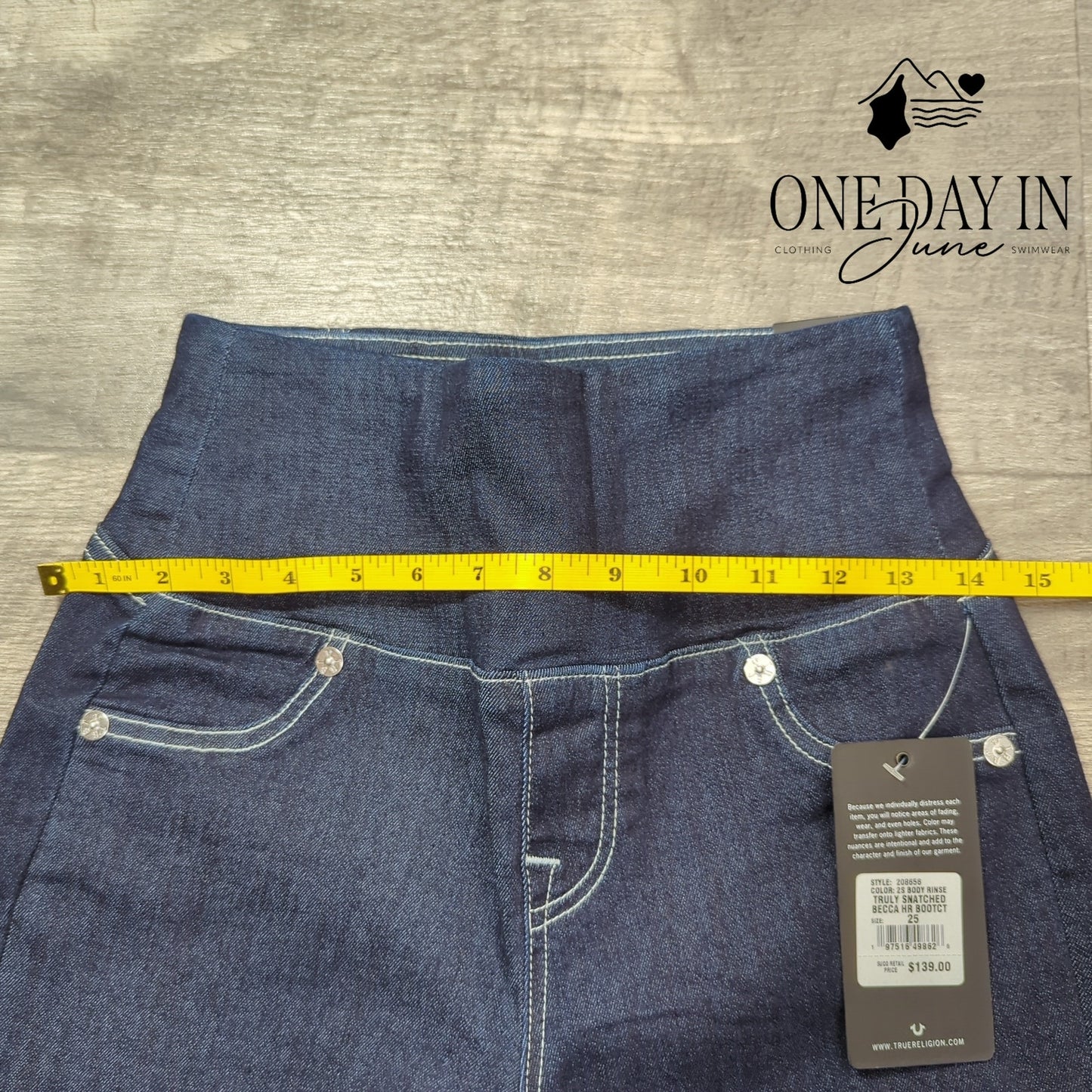 True Religion Truly Snatched Becca Jeans Size 25 (0)