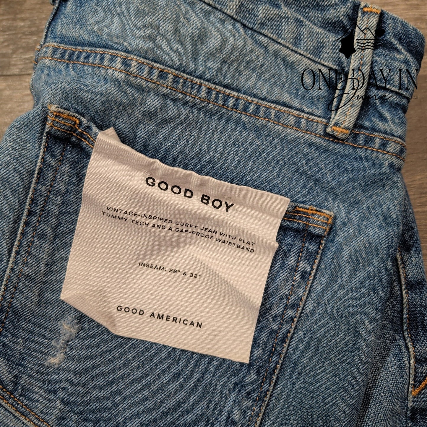 Good American Good Boy Tummy Tech Jeans Size 28X32