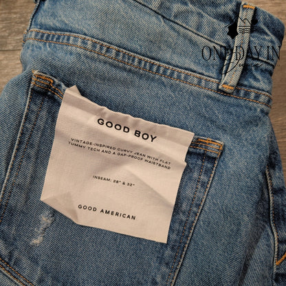 Good American Good Boy Tummy Tech Jeans Size 28X32