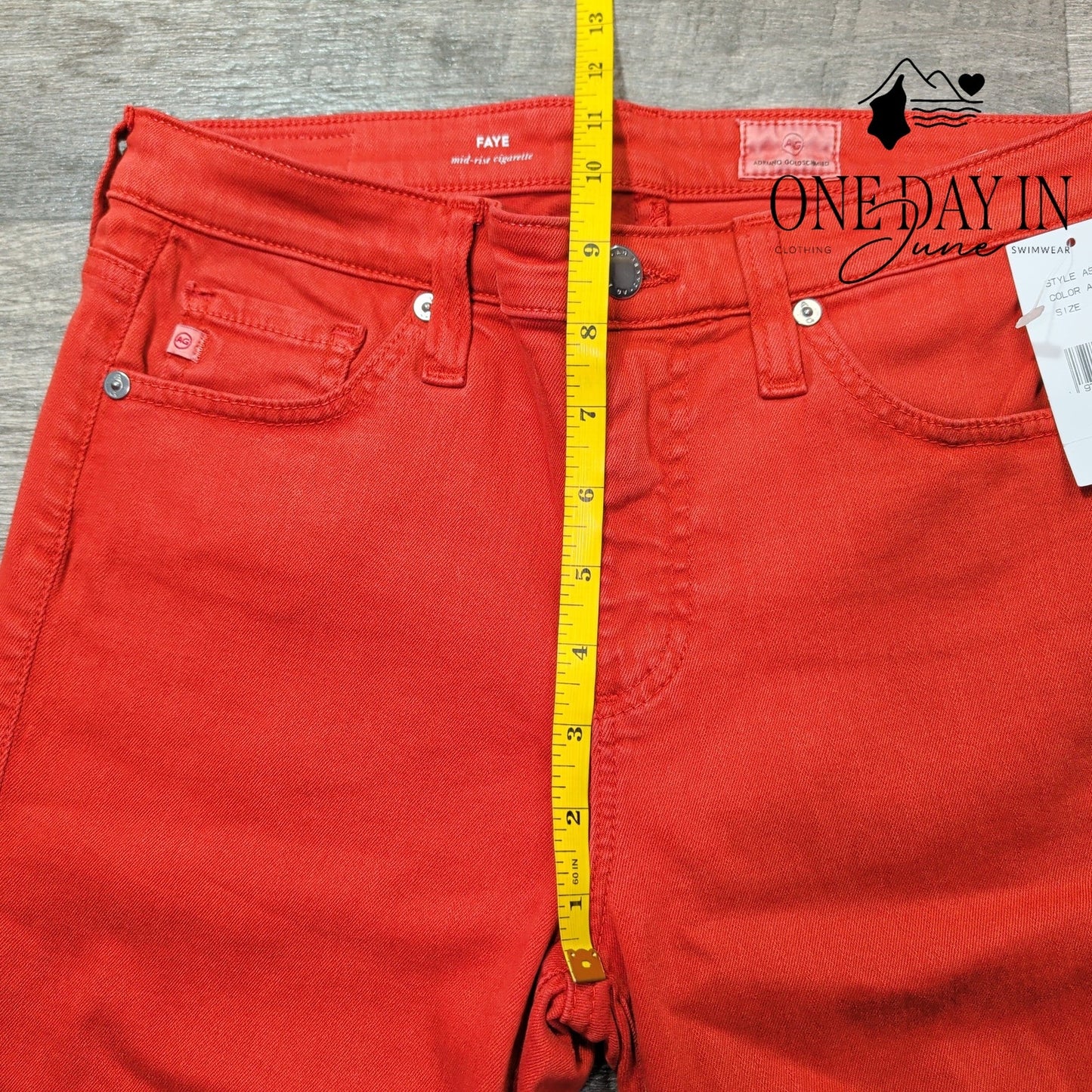 AG Adriano Goldschmied Faye Mid Rise Cigarette Jeans NWT Size 4 (27)