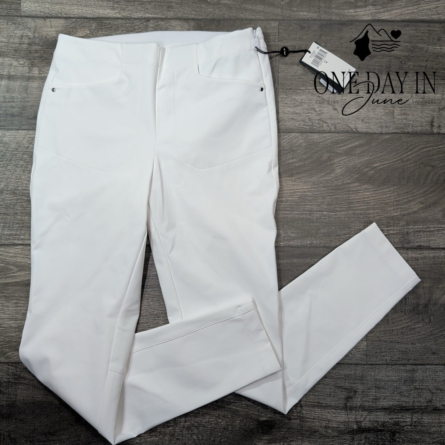 RLX Ralph Lauren Golf Ankle Pants White Stretch Performance NWT Size 4