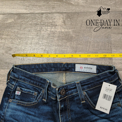 AG Adriano Goldschmied Straight Leg Jeans Dark Wash Blue NWT $215 Size 4 (27)
