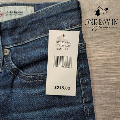AG Adriano Goldschmied The Mila Super High Rise Skinny Jeans Blue NWT Size 4