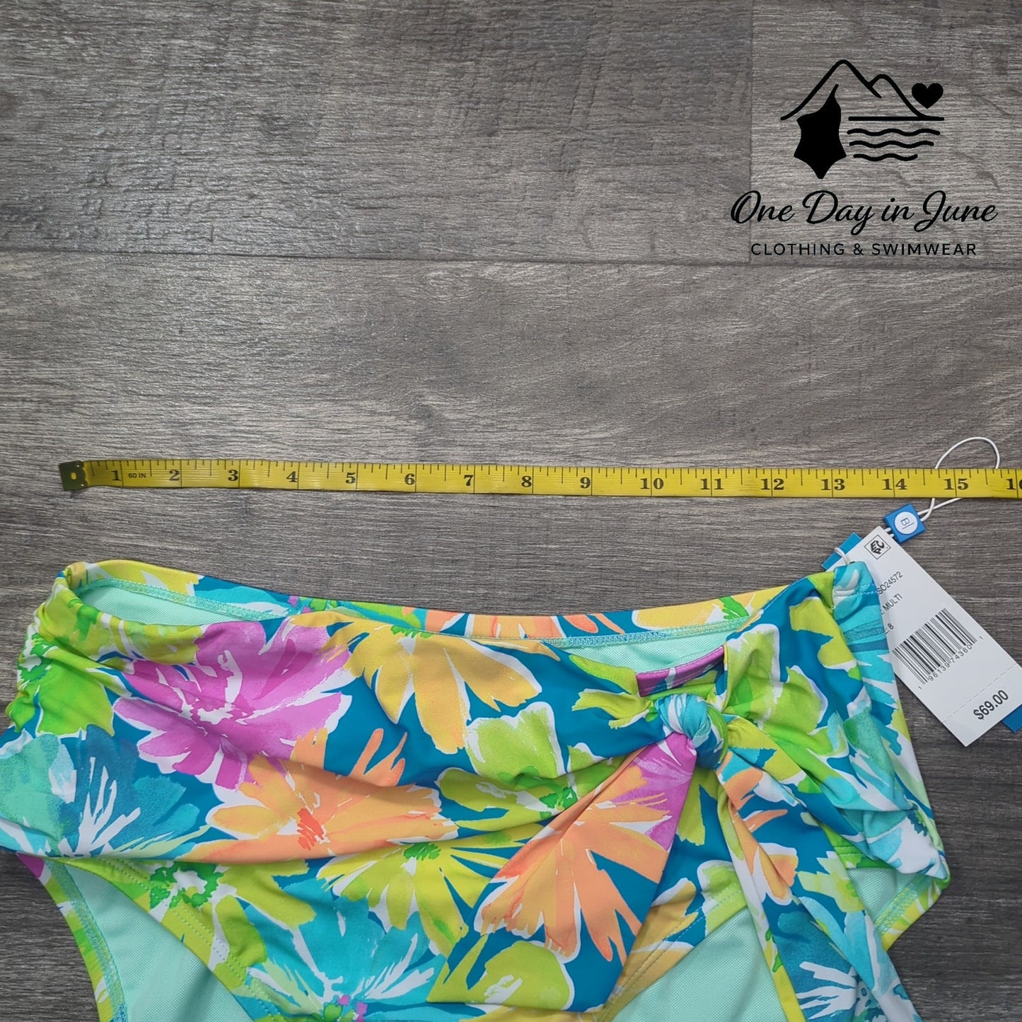 Bleu Rod Beattie Floral Bikini Bottom Size 8