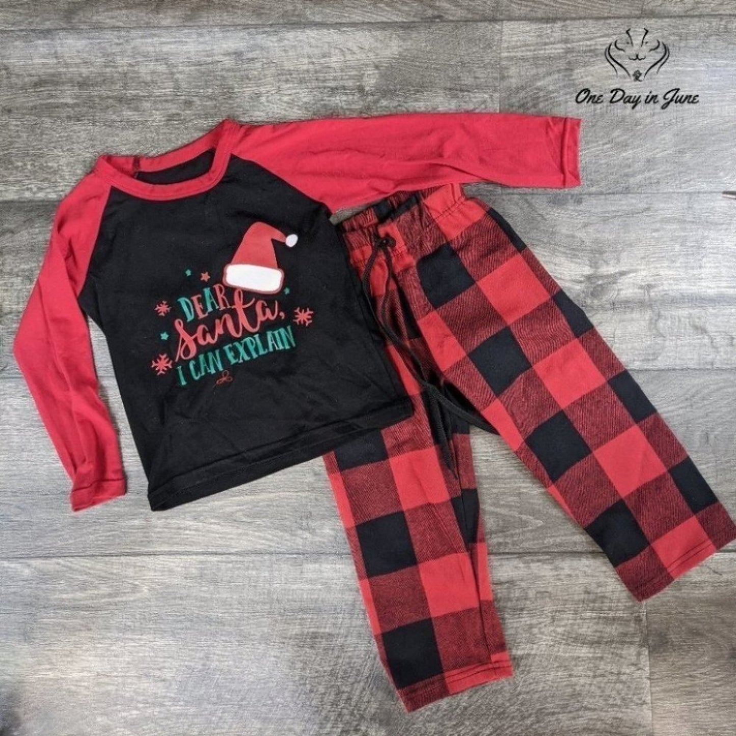 AASSD Dear Santa Pajamas Size 2-3