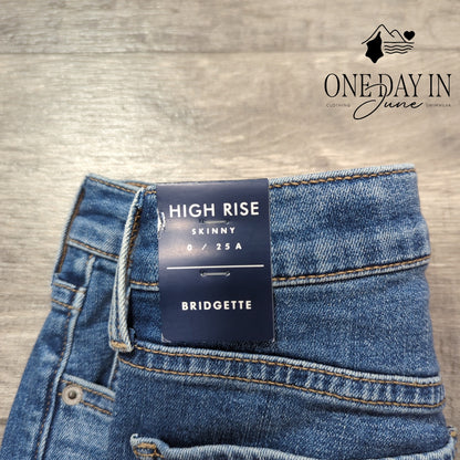 Lucky Brand Bridgette High Rise Distressed Skinny Jeans Size 0 (25)