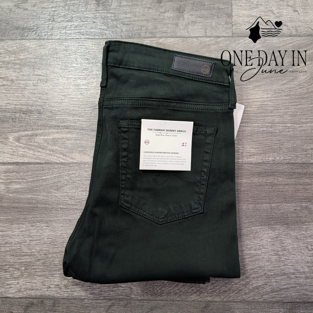 AG Adriano Goldschmied Farrah Skinny Ankle Jeans Green High Rise NWT Size 4 (27)