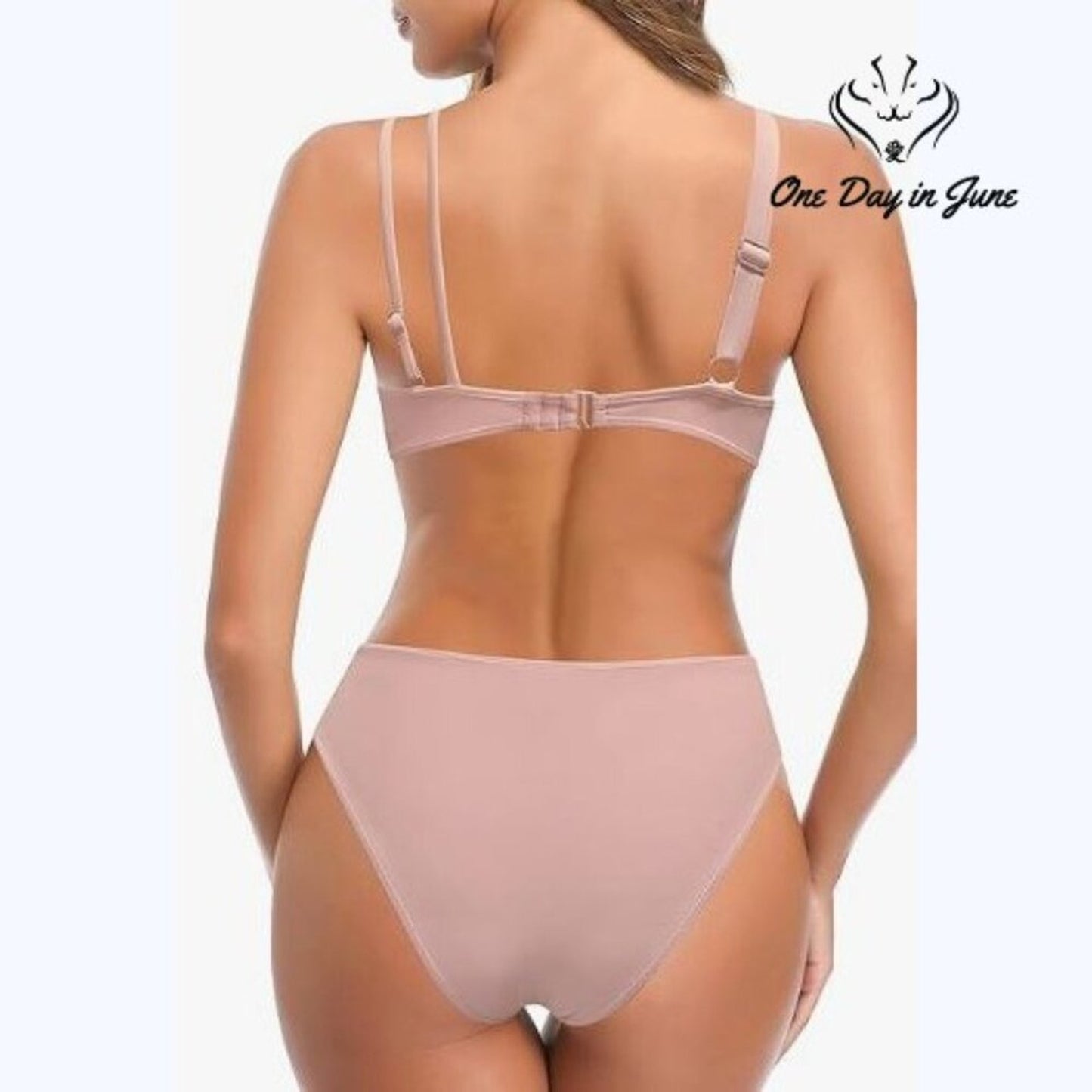 Shekini High Waist V Neck One Shoulder Bikini Swimsuit Size S