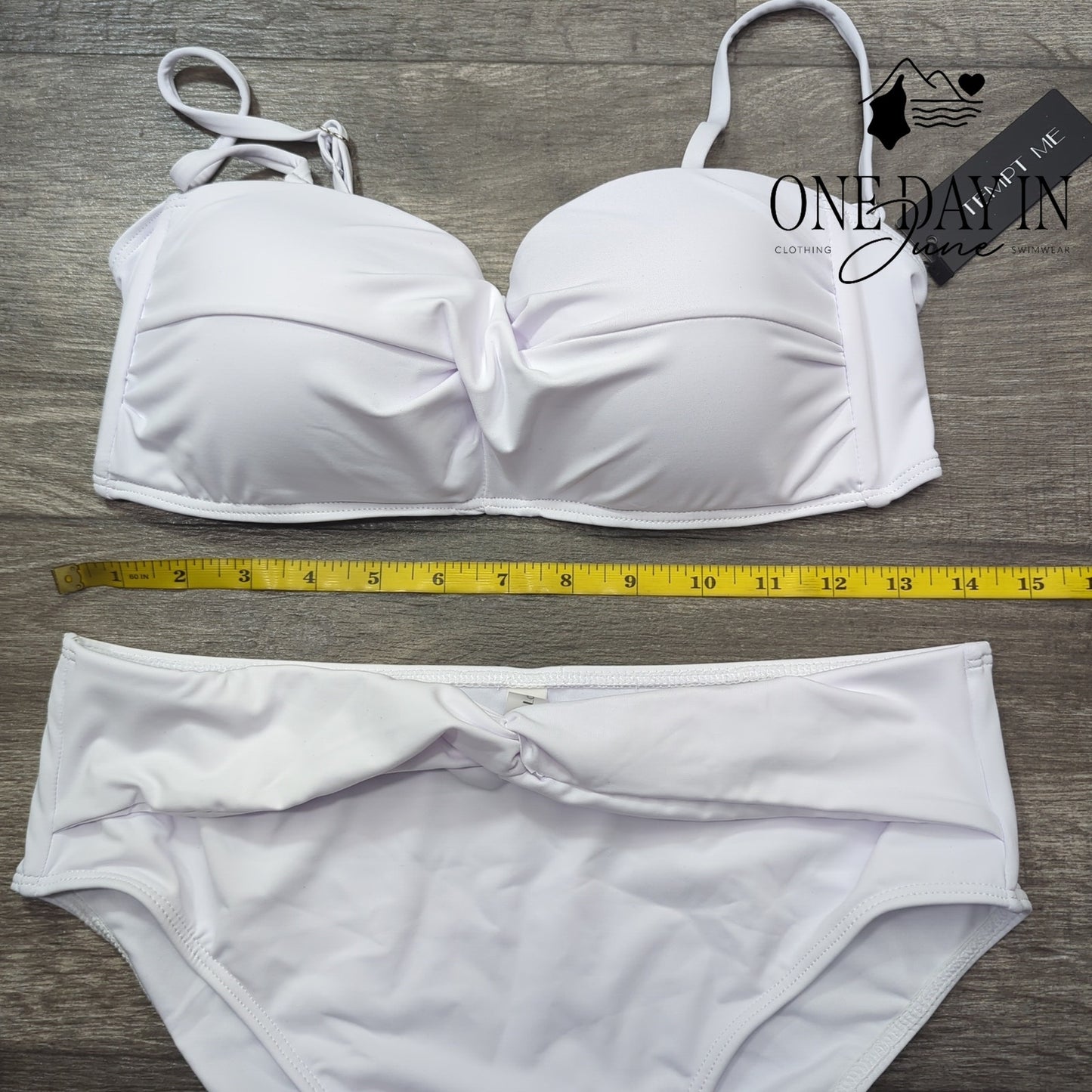 Tempt Me Padded Twist Front Bikini Swimsuit Size M