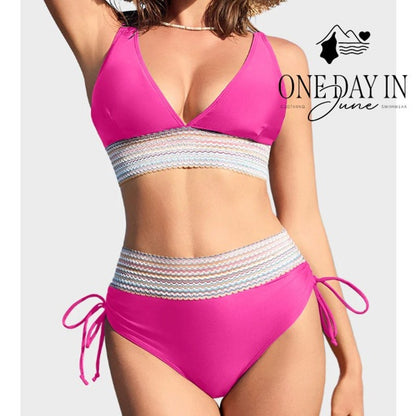 Blooming Jelly High Waist Bikini Swimsuit Size L