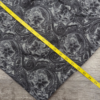 Talbots Wrap Mini Skirt Black Gray Paisley Print Lined Size 6