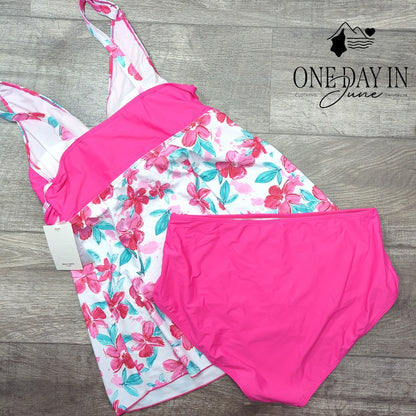 Grace Karin Floral Tankini Swimsuit Size XL