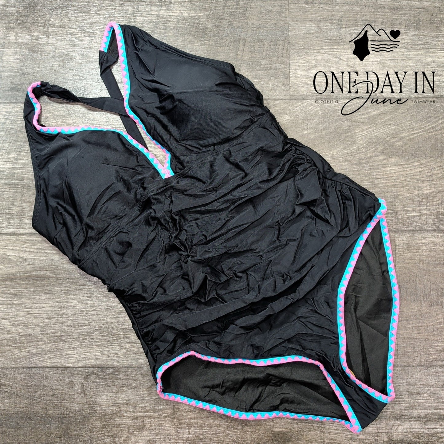 B2Prity Tie Back Tummy Control One Piece Swimsuit Size 2XL