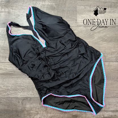 B2Prity Tie Back Tummy Control One Piece Swimsuit Size 2XL