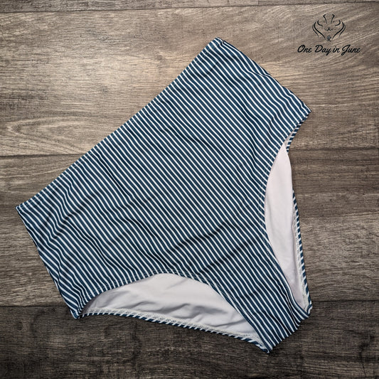 CharmLeaks High Waist Striped Bikini Bottom Size XL