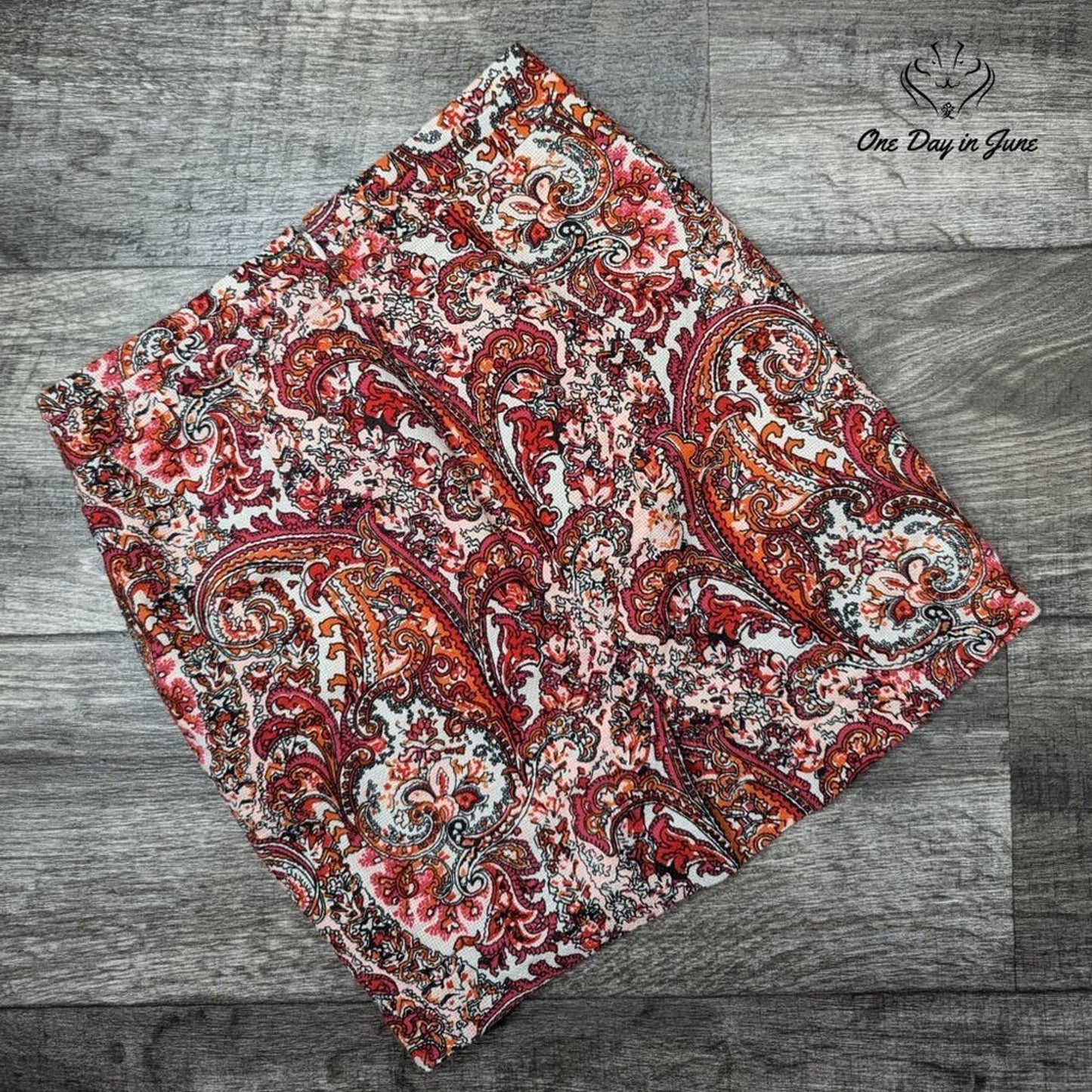 Loft Petite Paisley Lined Mini Skirt Size 00P