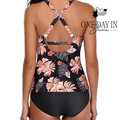 Tempt Me Tropical Tankini Swimsuit Size XL