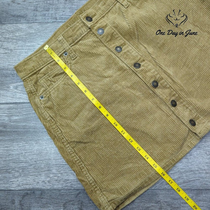 Arizona Jean Co. Juniors Button Front Corduroy Mini Skirt Size 11