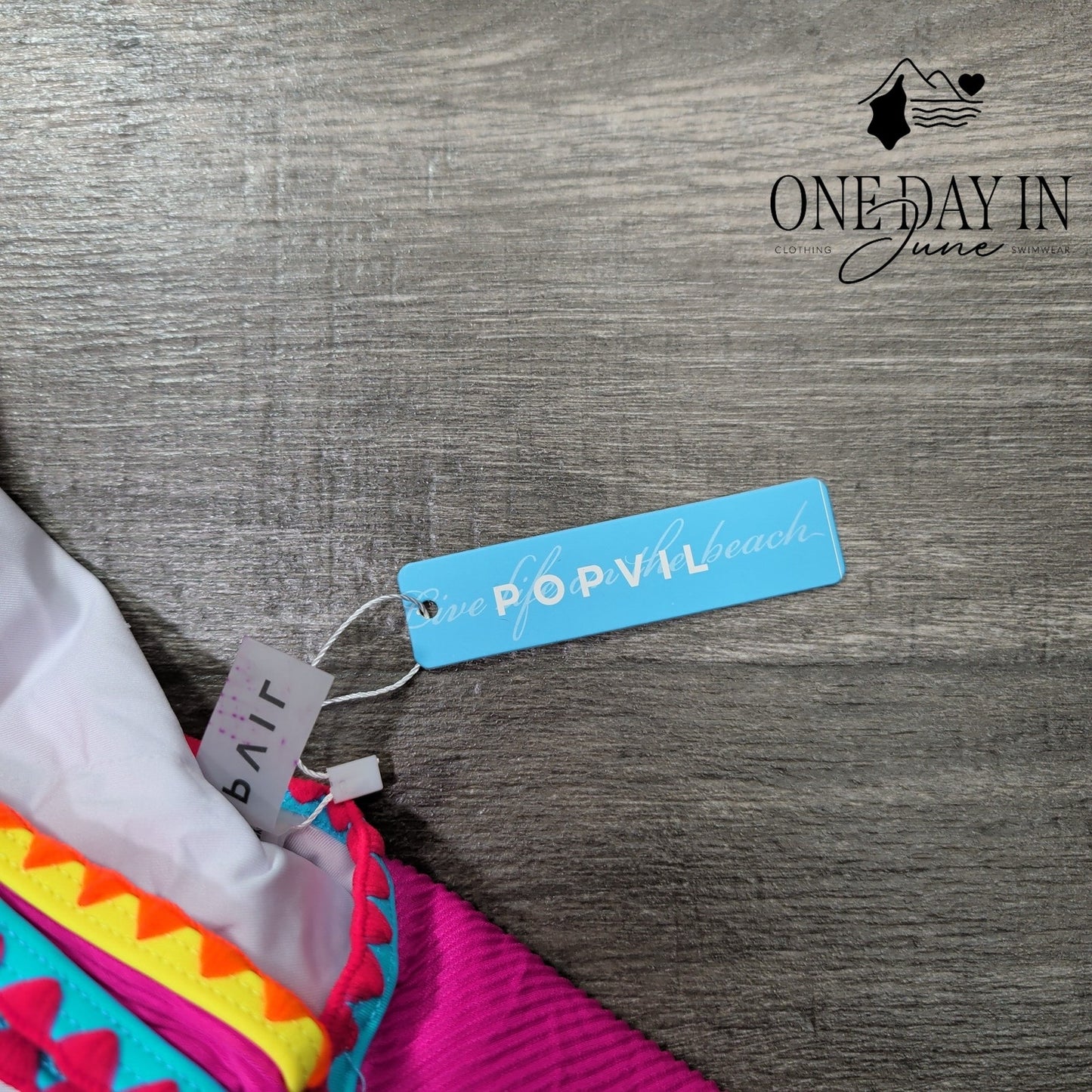 Popvil Ribbed One Piece Swimsuit Size L