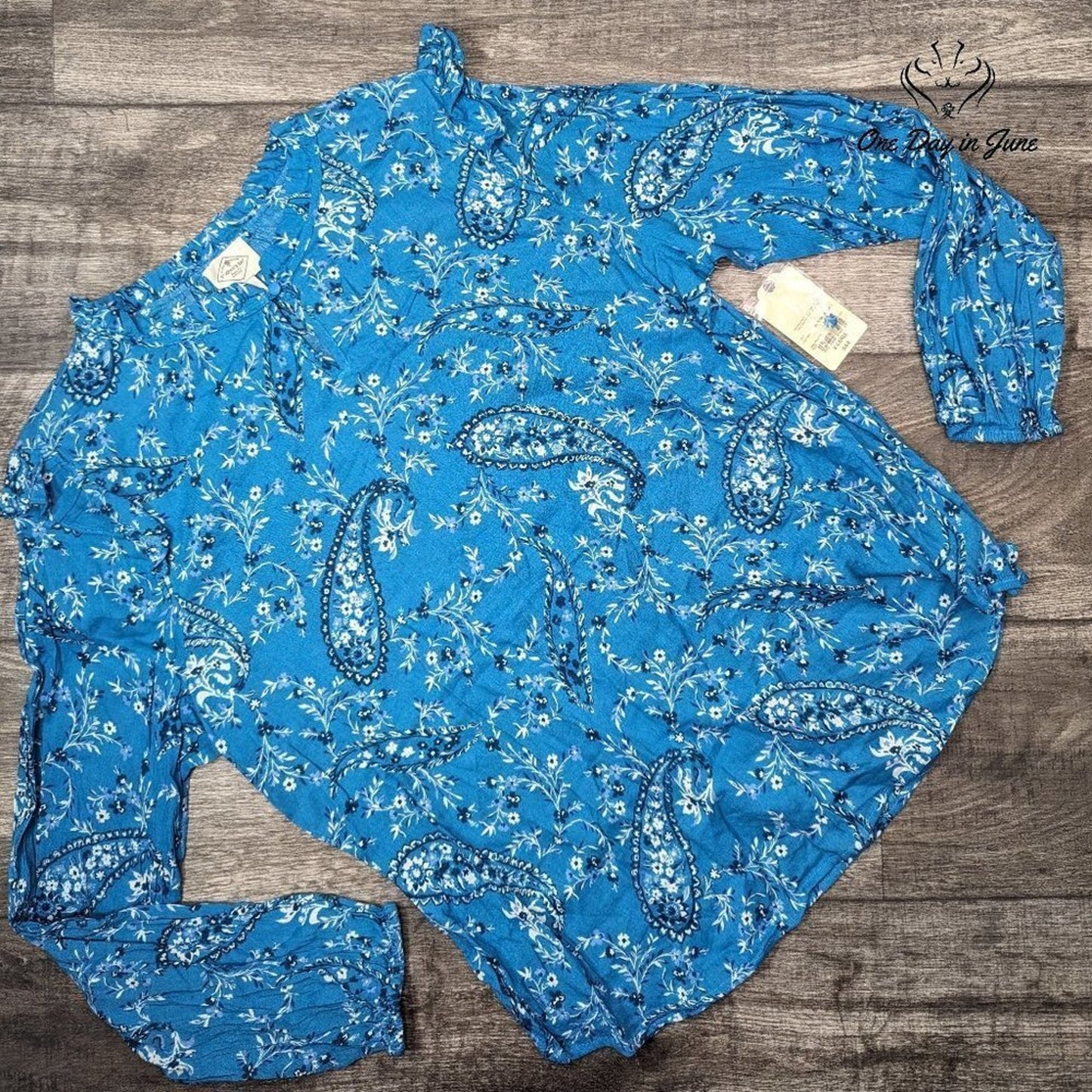 St. John's Bay High Neck Long Sleeve Blouse Size XL