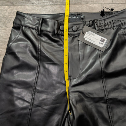 David Lerner Split Hem Faux Leather Pants Size S