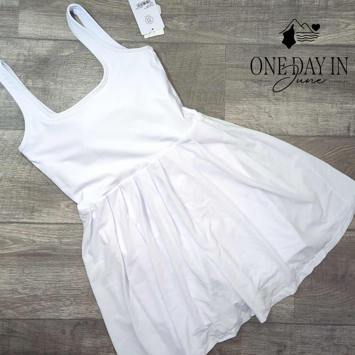 SAGE Collective Collective Pro Shop Pleated Tennis Skort Dress White NWT Size S