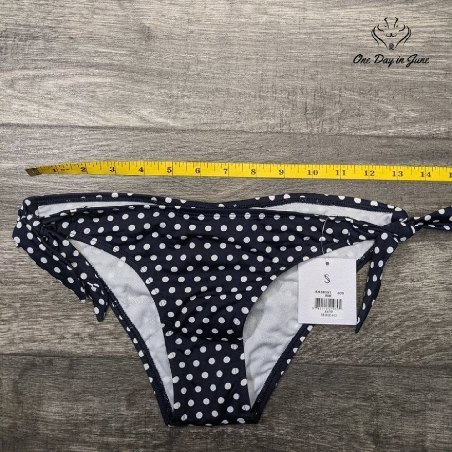 Skye Sash Tie Side Med Bikini Bottom Swimwear Size XS