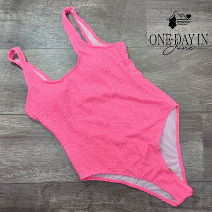 Charmo Smocked One Piece Swimsuit Size M