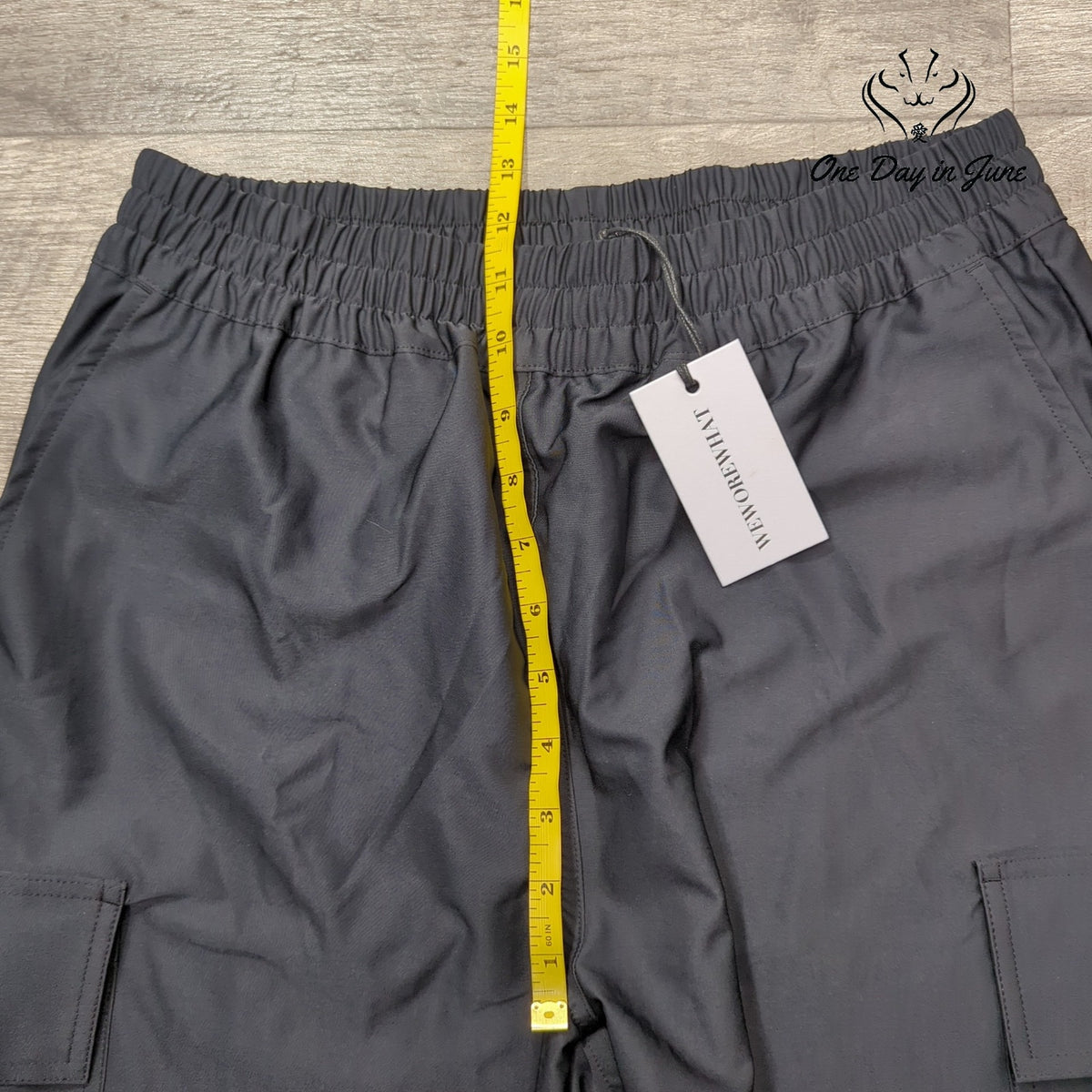We Wore What Wide Leg Utility Cargo Pants Black NWT $128 Size M