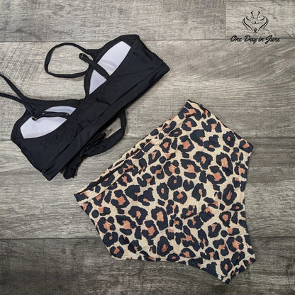 Tempt Me Criss Cross Tie Back Bikini Swimsuit Size S