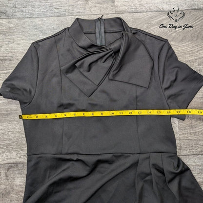 Romwe Zip Back Short Sleeve High Neck Dress Size L