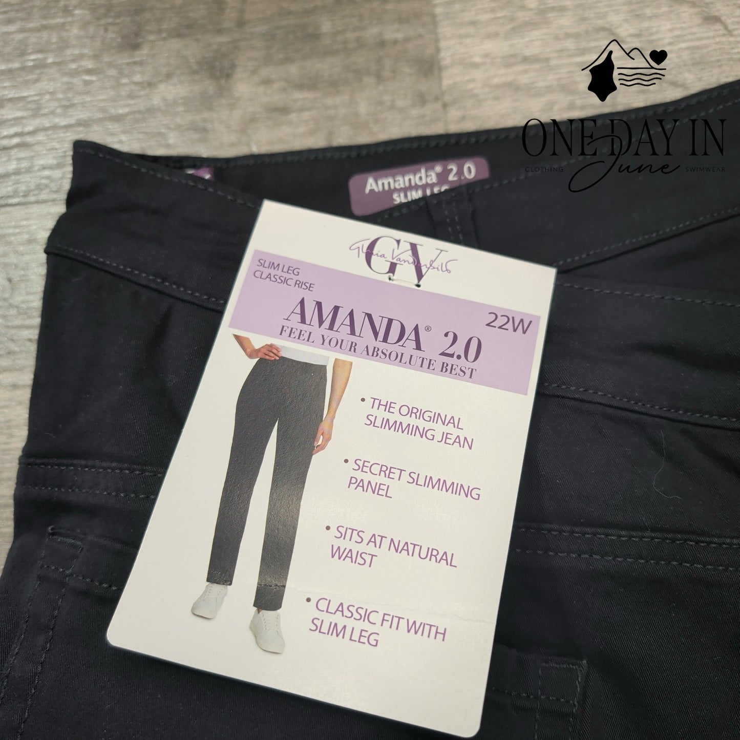 Gloria Vanderbilt Plus Size Amanda 2.0 Slim Leg Jeans Size 22W