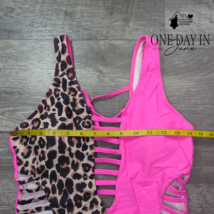 Charmo Cut Out Strappy One Piece Swimsuit Size M
