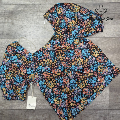 a.n.a Cecile Floral Top Size S