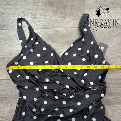 Aimage Polka Dot One Piece Swimsuit Size L