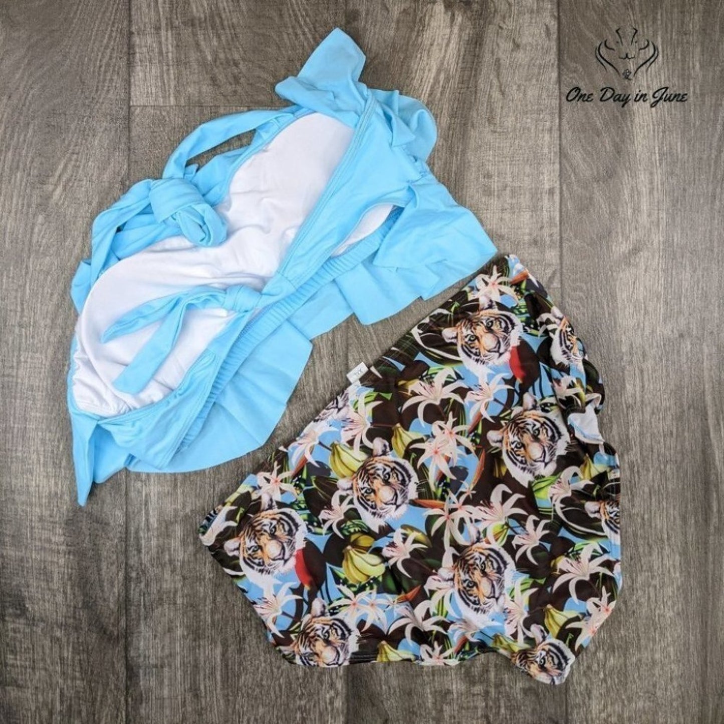 Heat Move Retro Flounce High Waist Bikini Swimsuit Size XXL