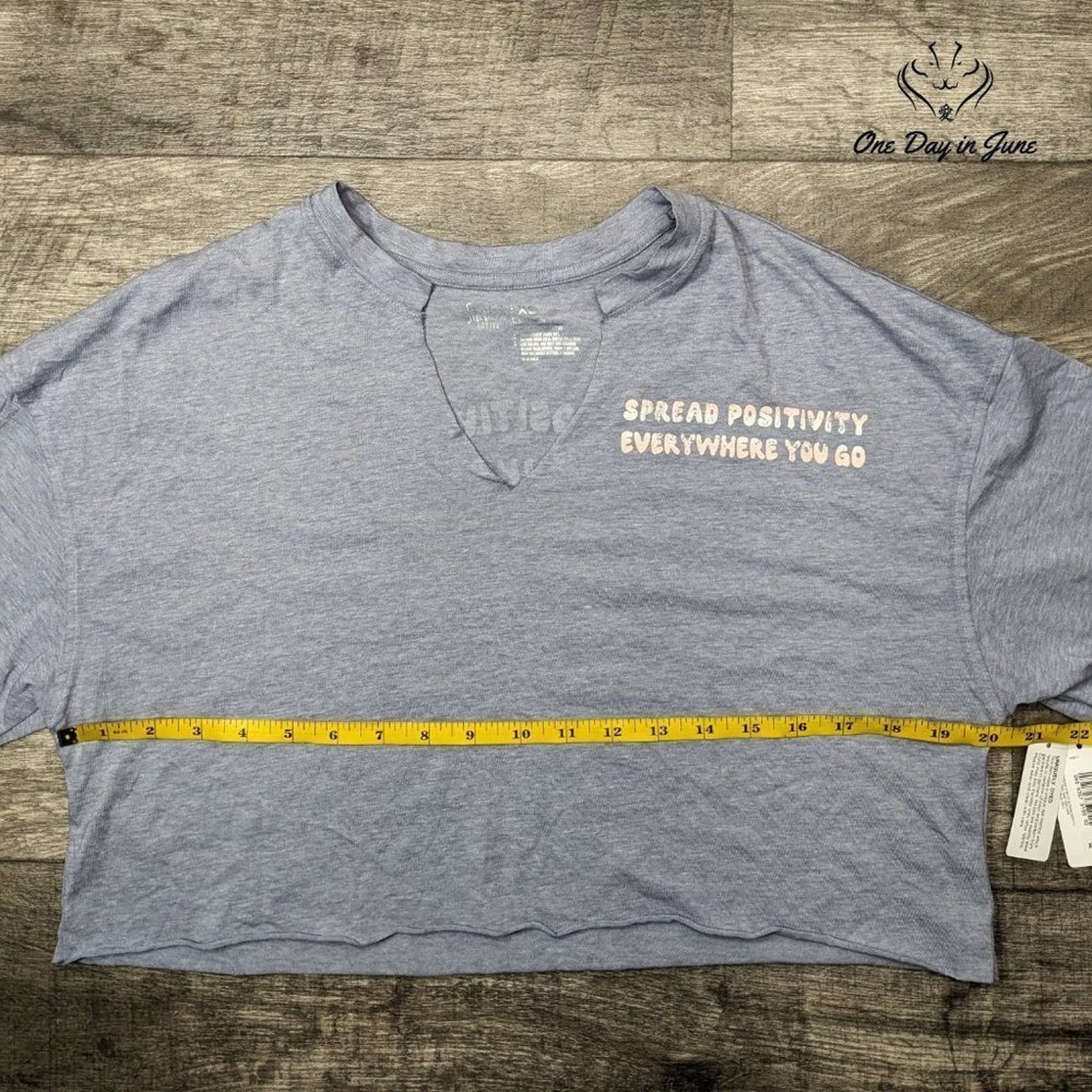 Flirtitude Juniors Cropped Positivity Tee Shirt Size XS