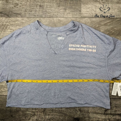 Flirtitude Juniors Cropped Positivity Tee Shirt Size XS