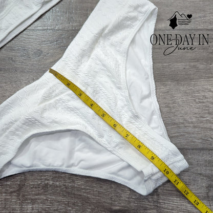 Charmleaks V Wire Textured Bikini Swimsuit Size L