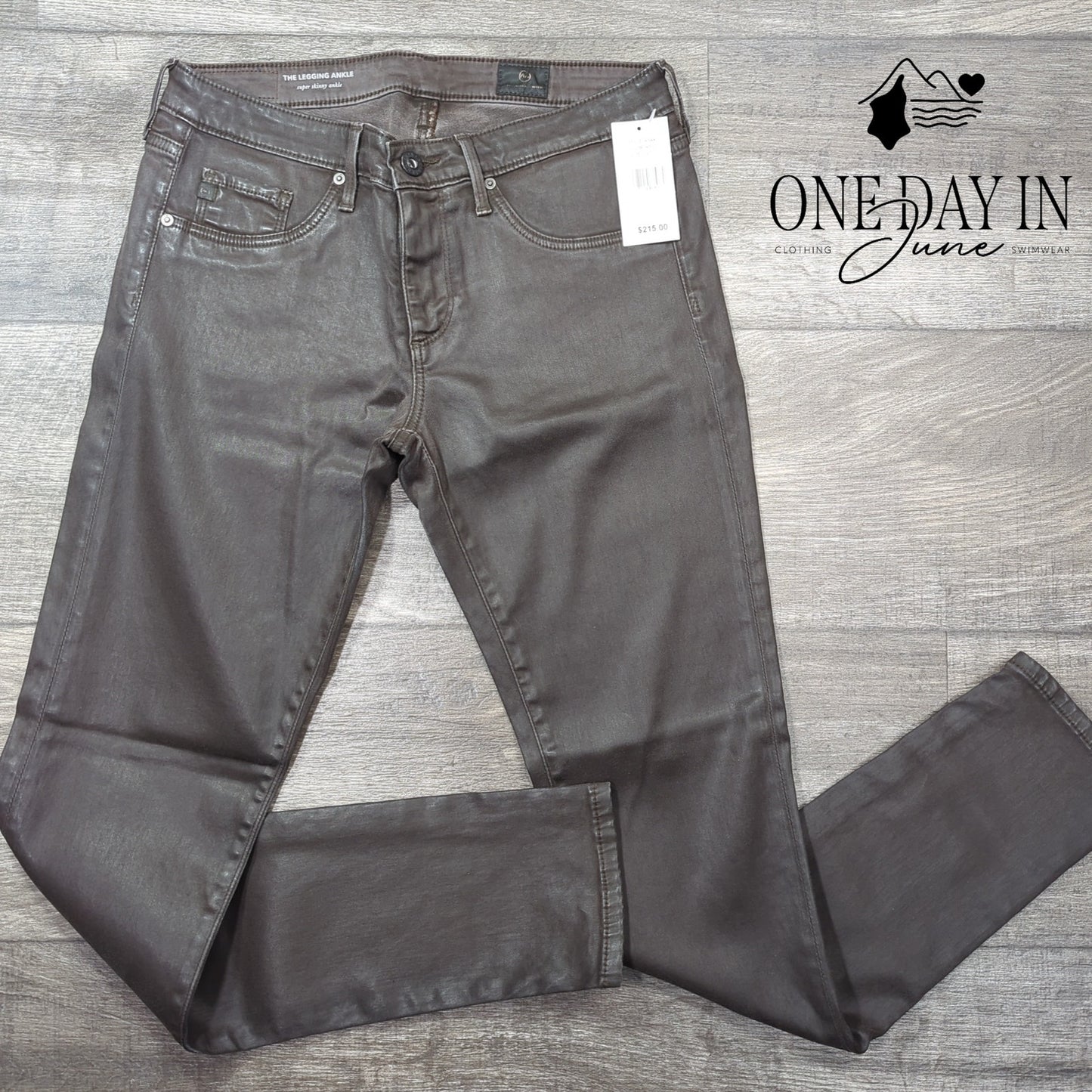 Adriano Goldschmied The Legging Ankle Faux Leather Super Skinny Jeans Size 27 (4