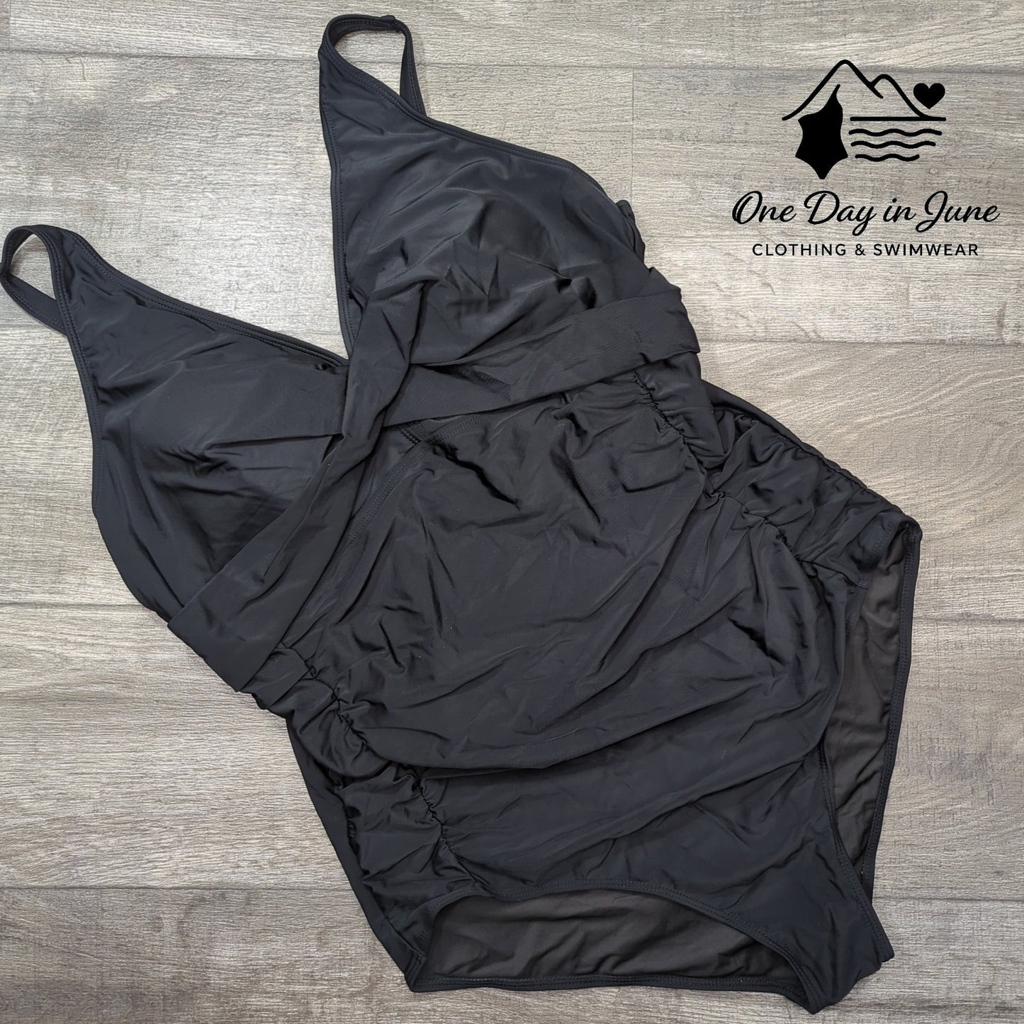 Yonique Plus Size Cross Front Tummy Control One Piece Size 22W