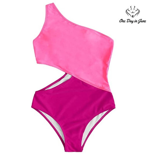 SweatyRocks One Shoulder Cutout One Piece Size M